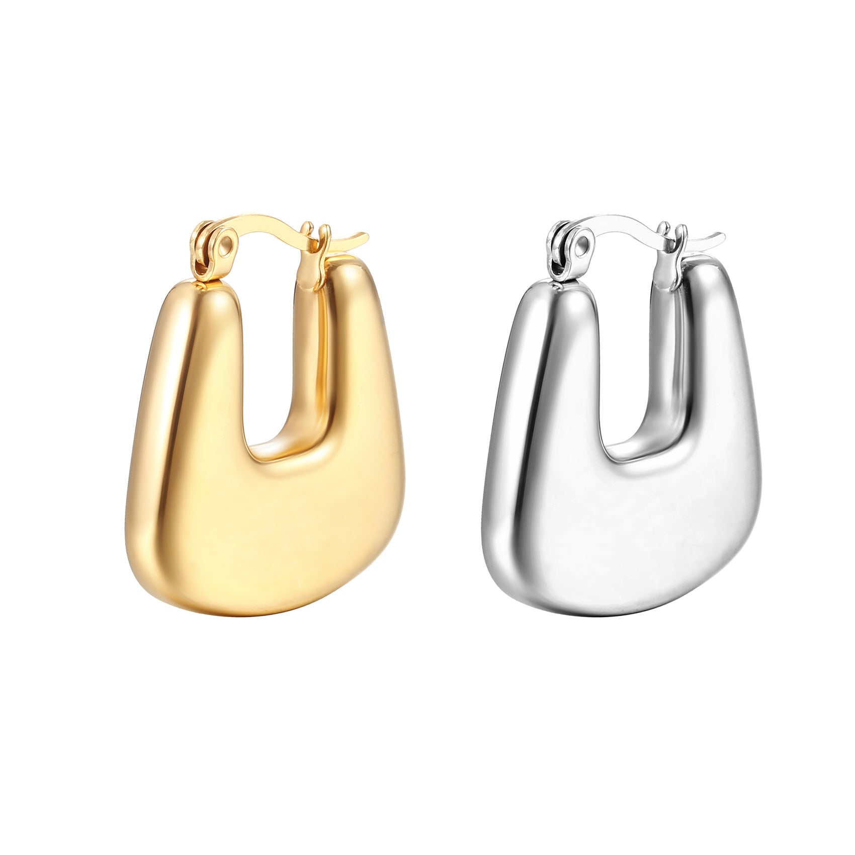 Hollow fashionable and minimalist earring