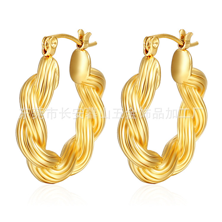 Simple twisted twisted earring