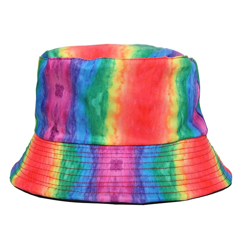 LGBP Spliced flat top rainbow hat