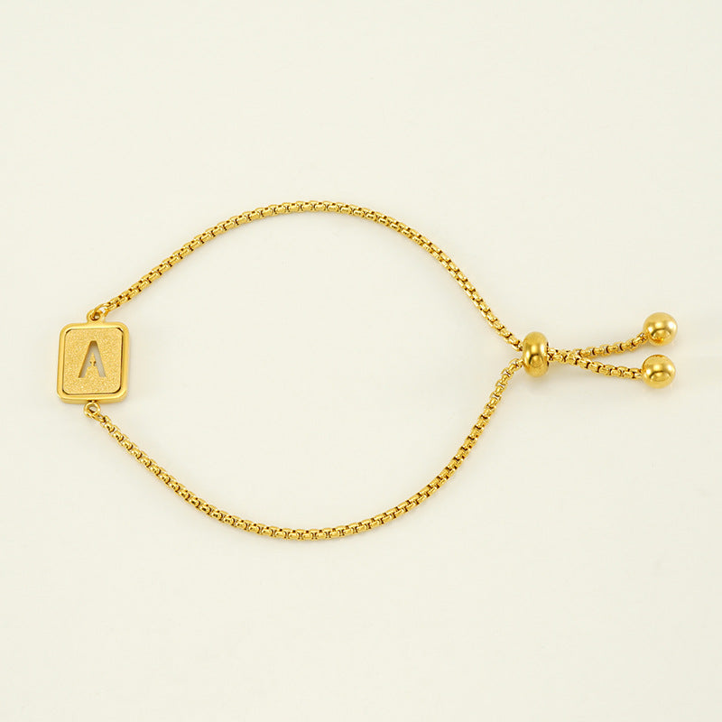 Hollow letter bracelet