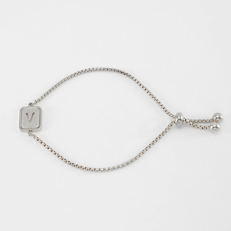 Hollow letter bracelet