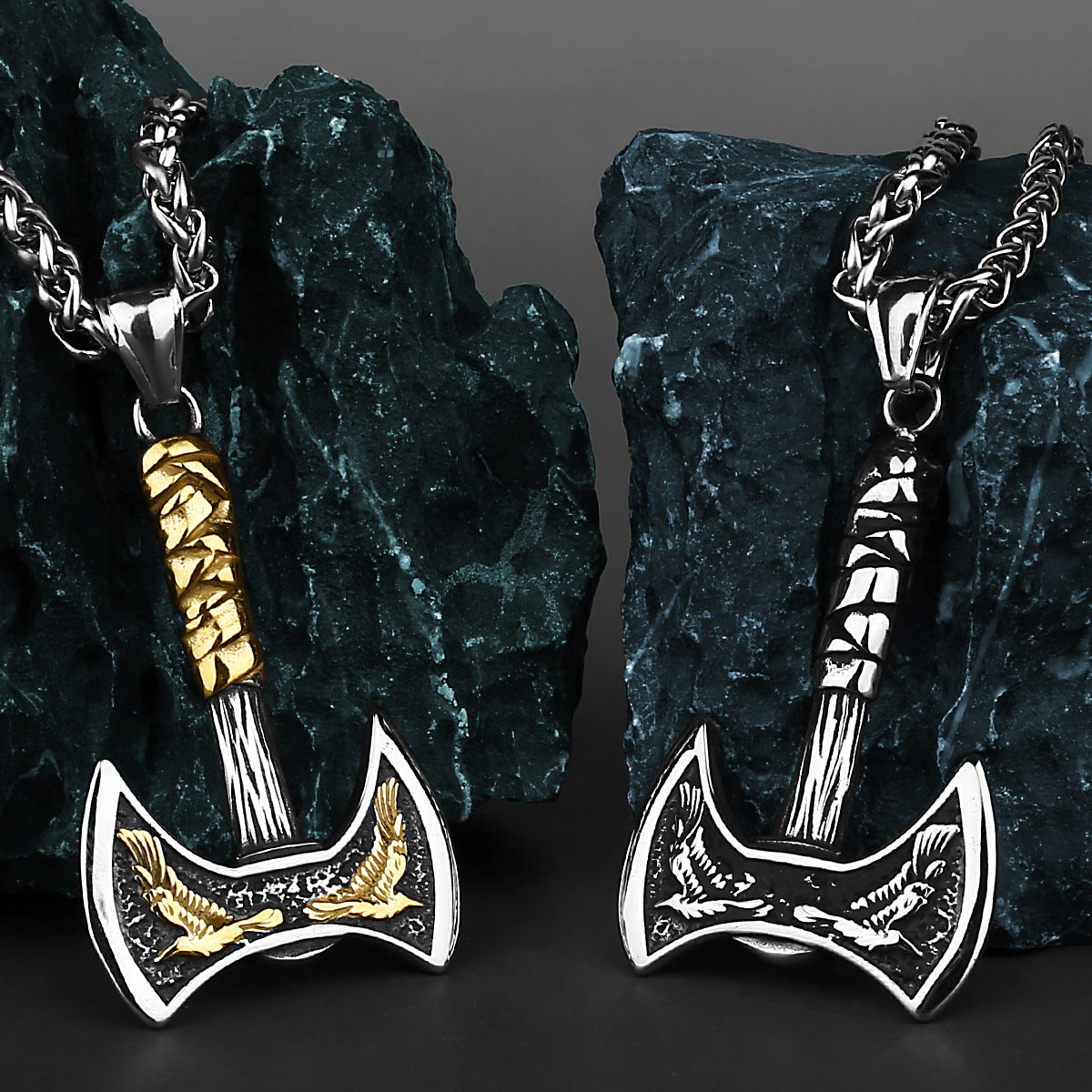 Double headed axe necklace