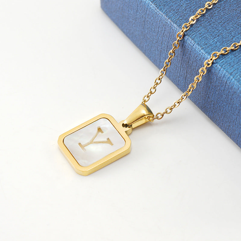 Hollow S Letter Necklace