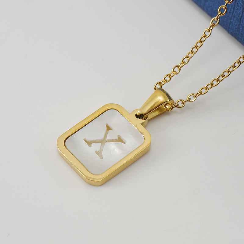 Hollow S Letter Necklace