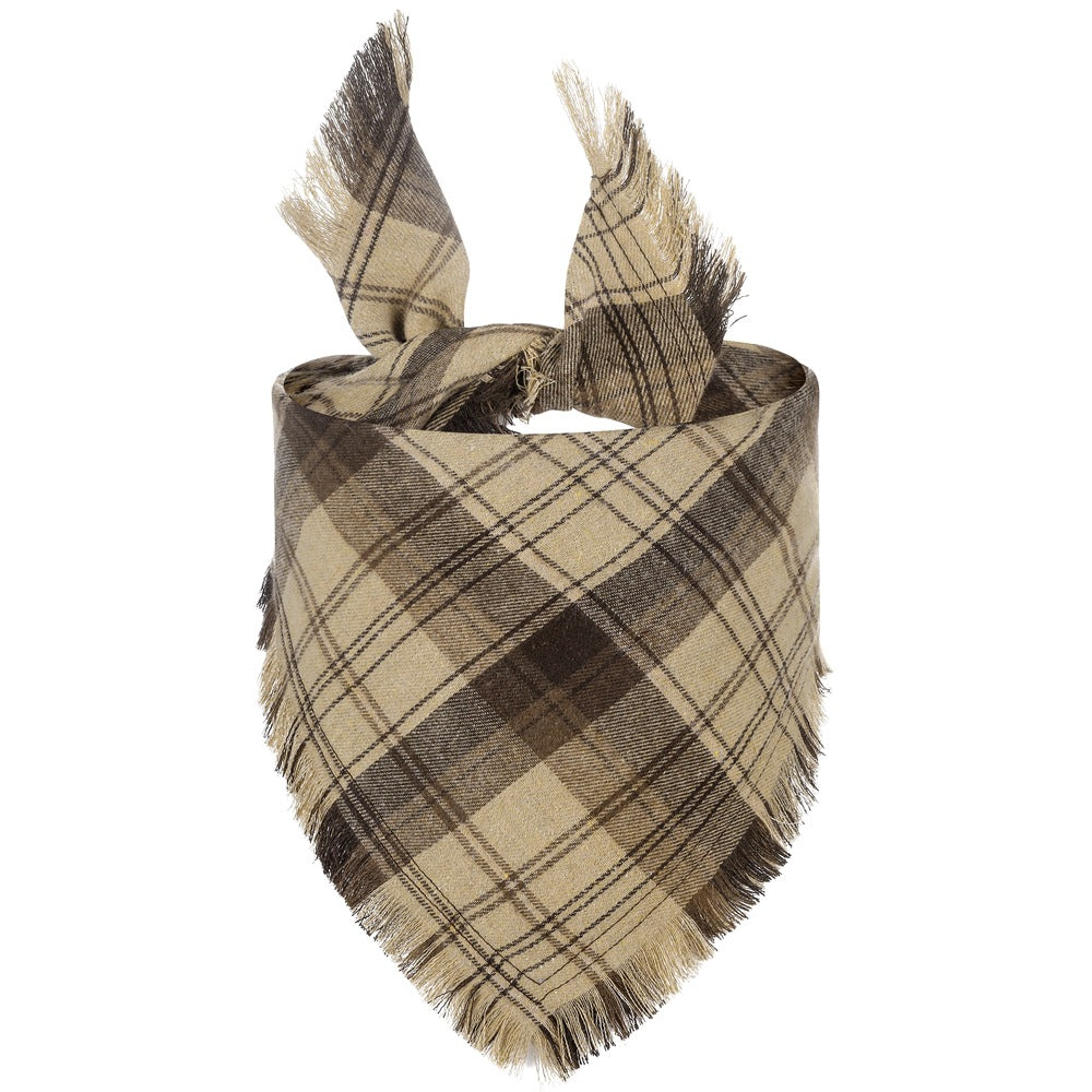 Plaid tassel Pet Bandanas