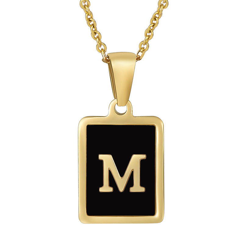 Square Letter Necklace