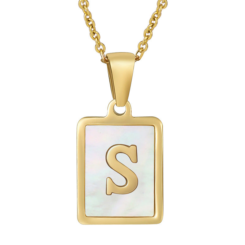 Shell Letter Necklace