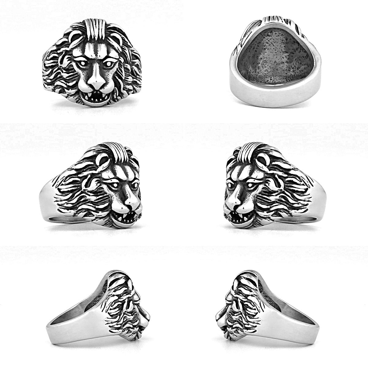 Goth Hip Hop Lion Ring