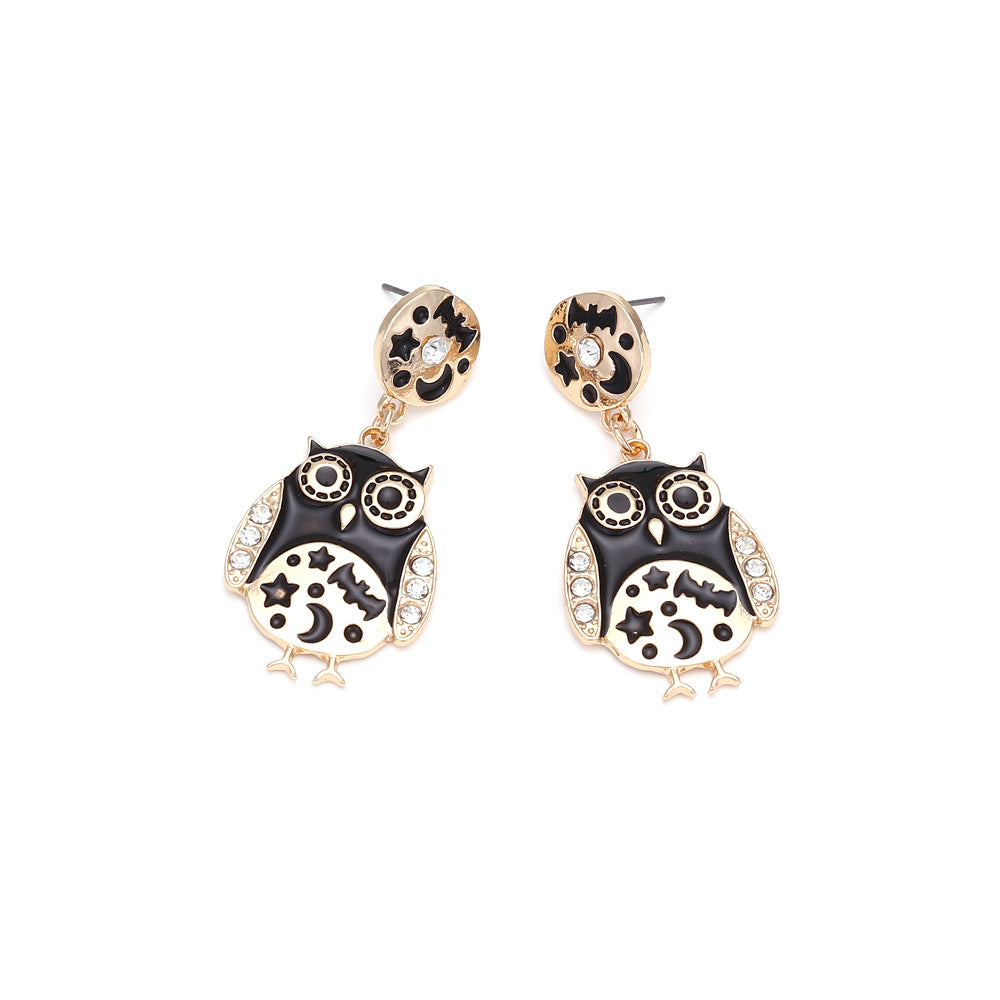 Alloy Owl Earrings