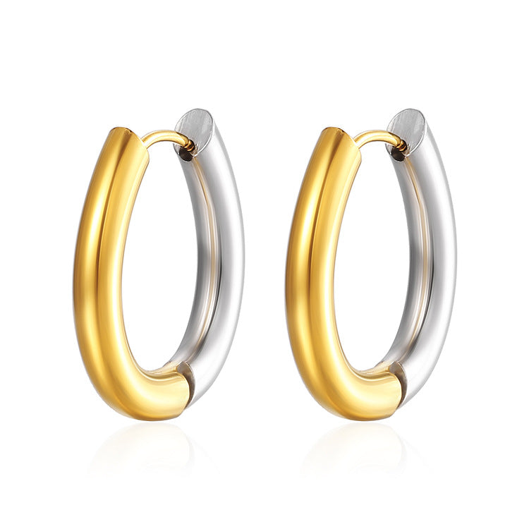 Stainless  Oval Earrings