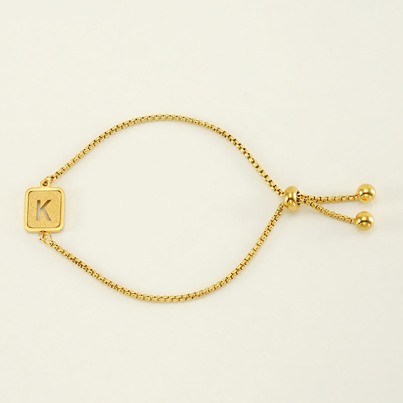 Hollow letter bracelet