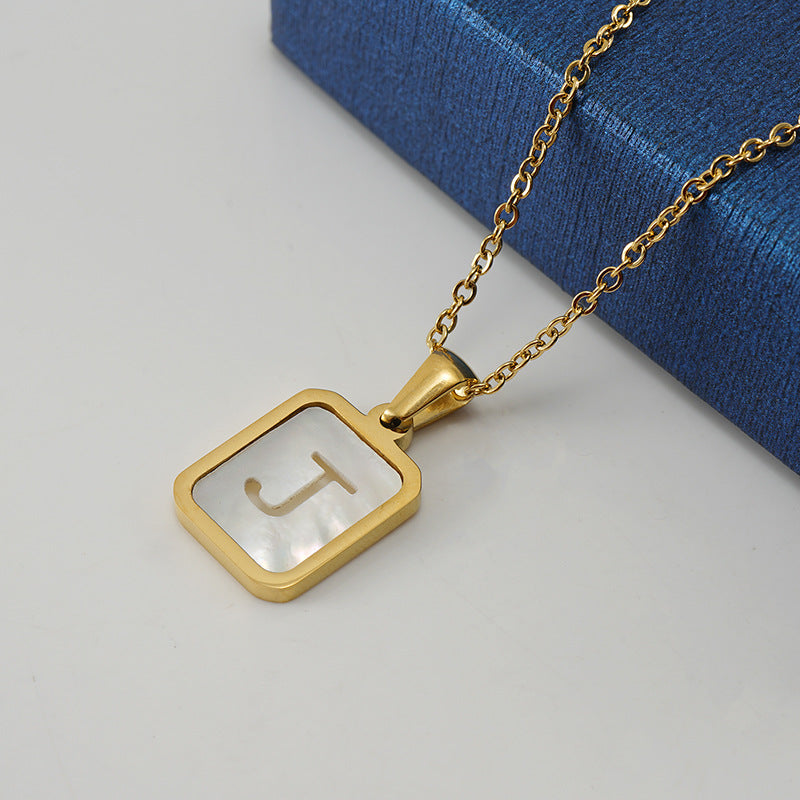 Hollow S Letter Necklace