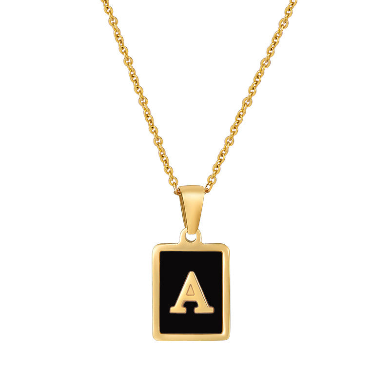 Square Letter Necklace