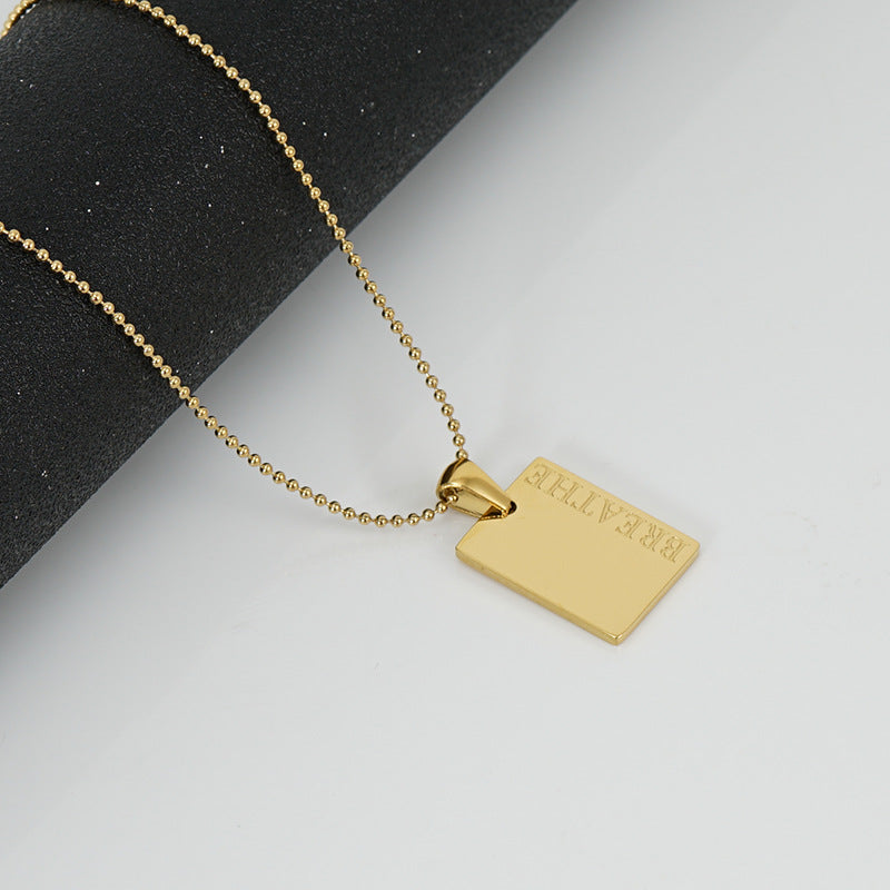 Rectangle Letter Necklace