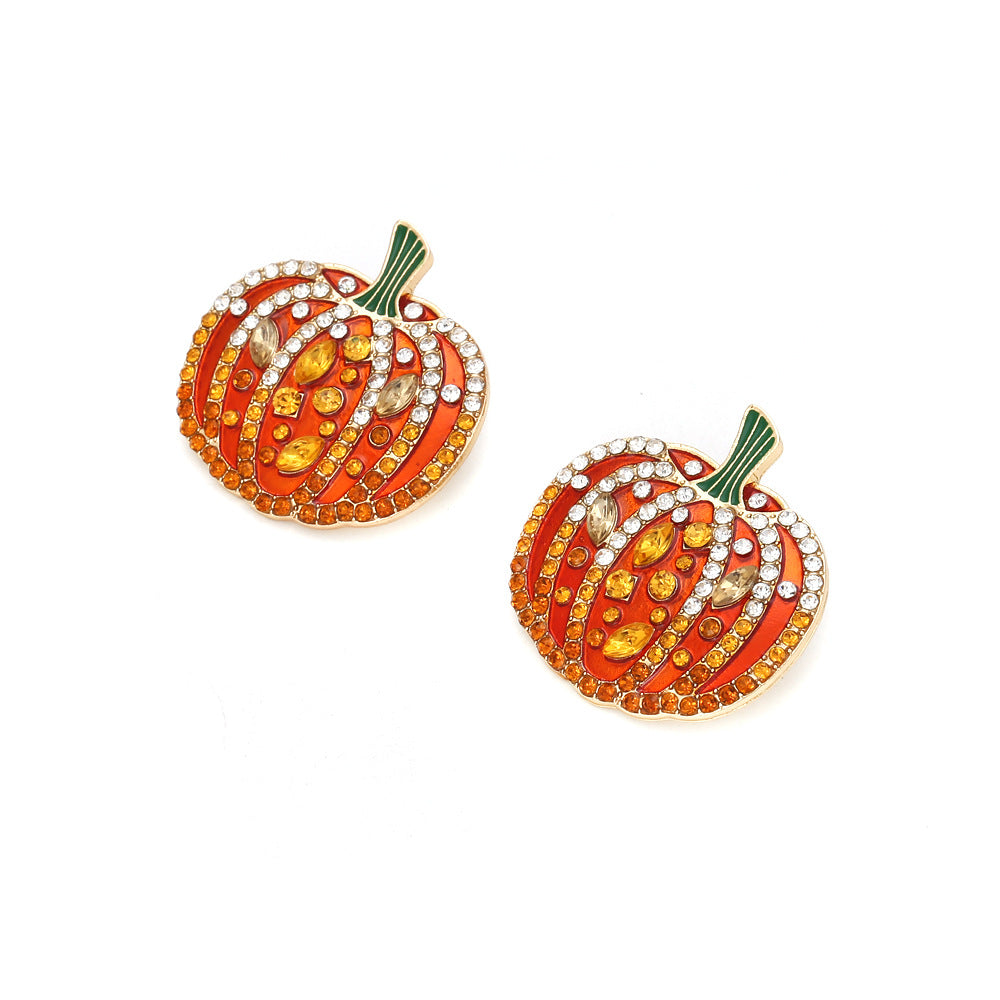 Pumpkin Alloy Earrings