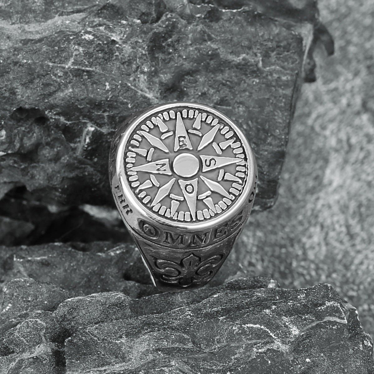 Goth Compass Ring