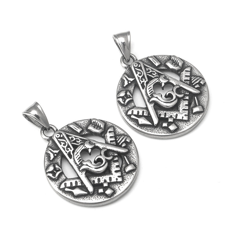 Disc Masonic Art Necklace