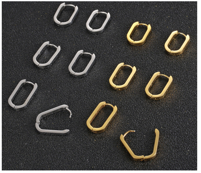 Gold U-shaped Earrings