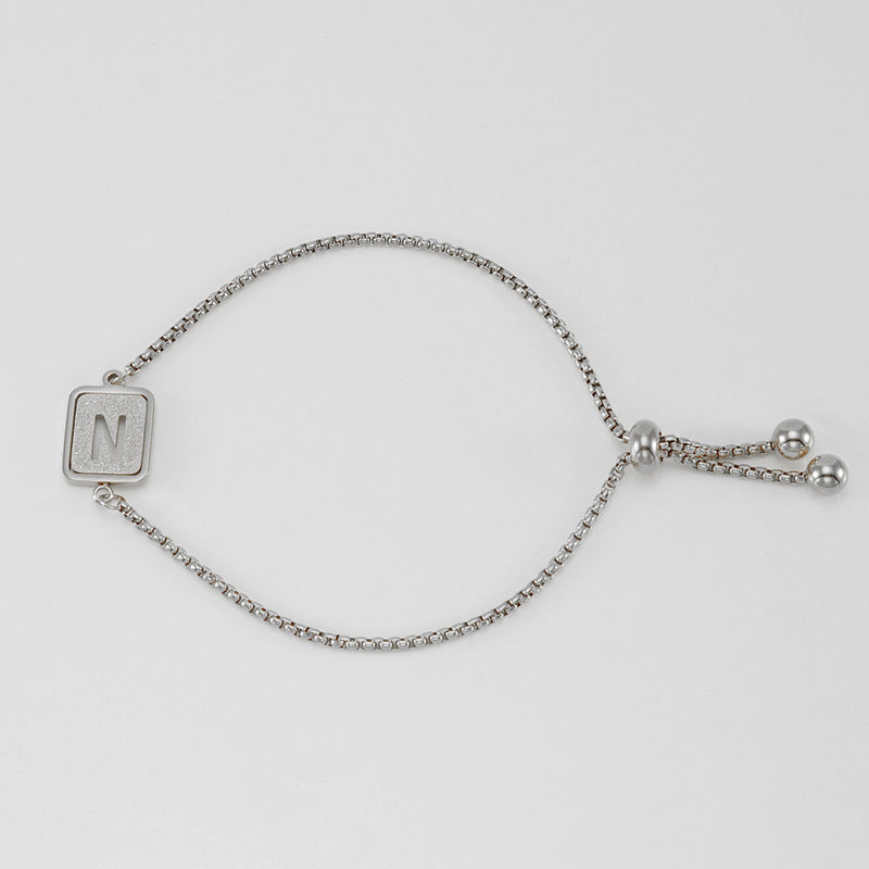 Hollow letter bracelet