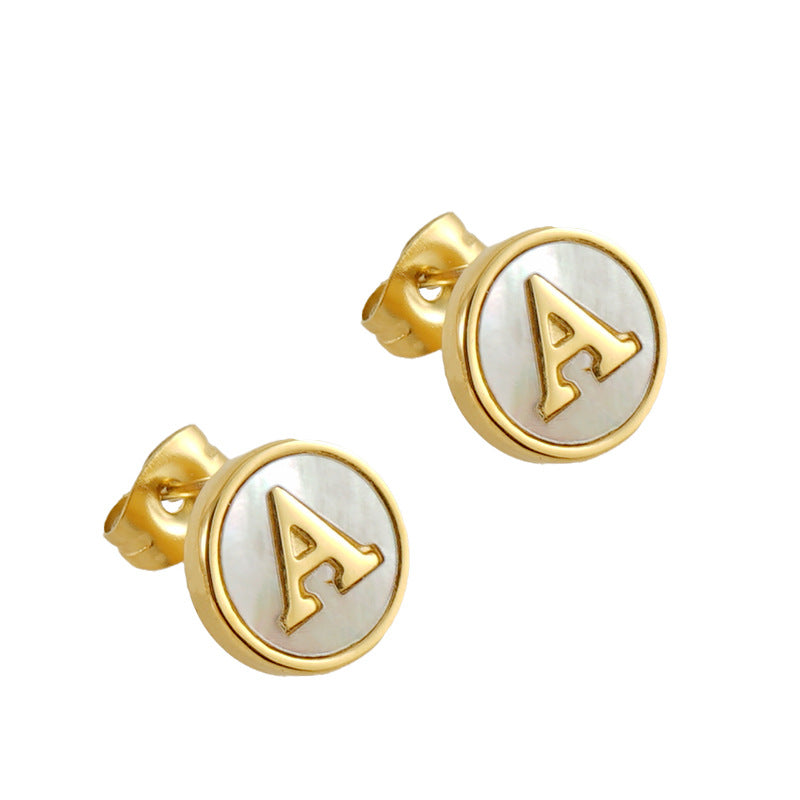 Letter Shell Earring