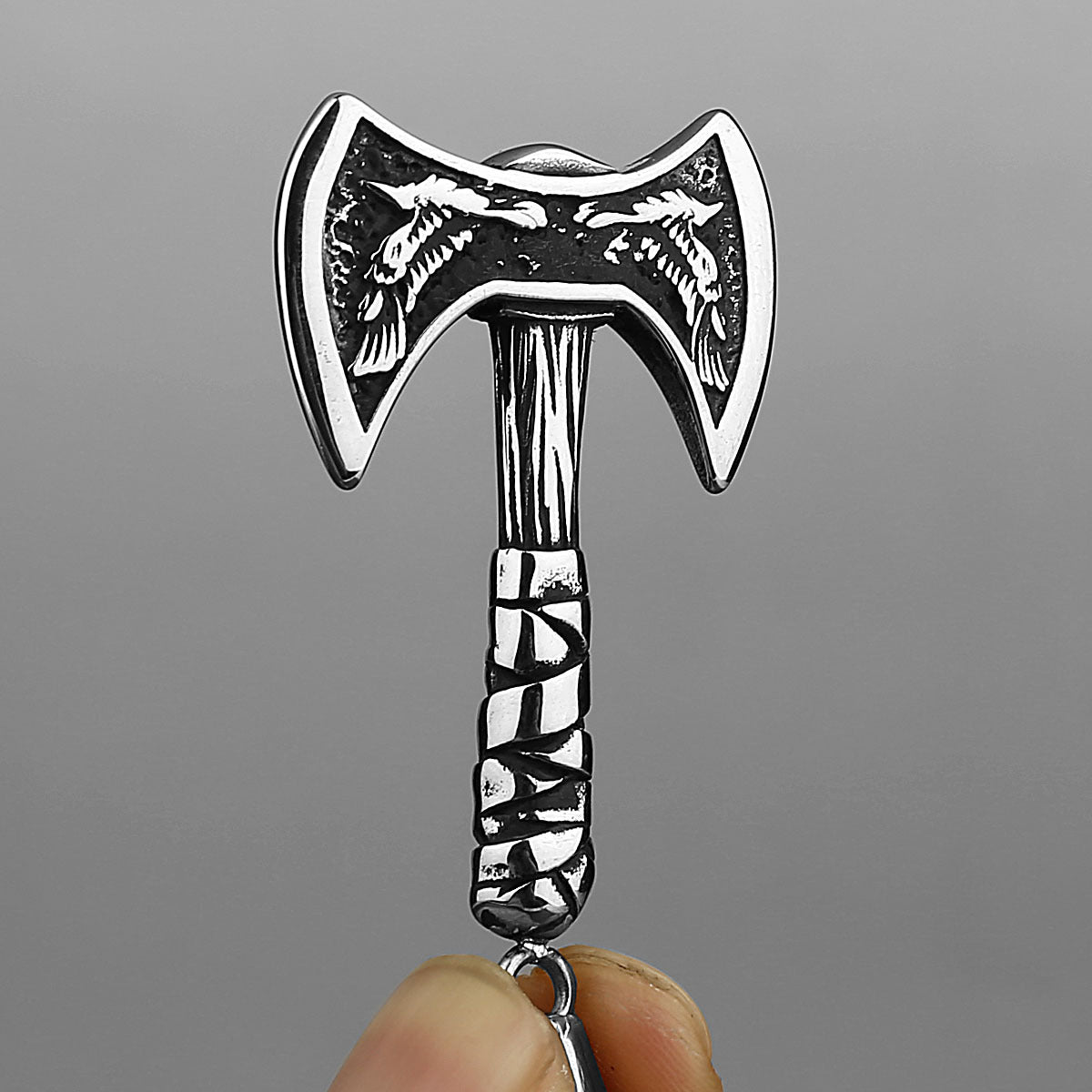 Double headed axe necklace