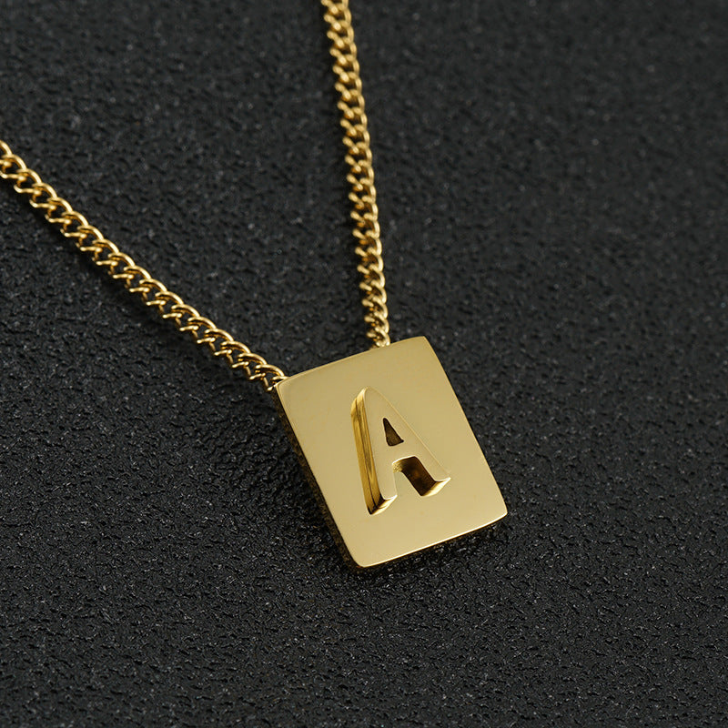 Block Letter Necklace