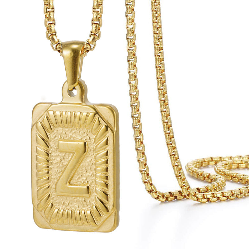 Hiphop Letter Pendant Necklace