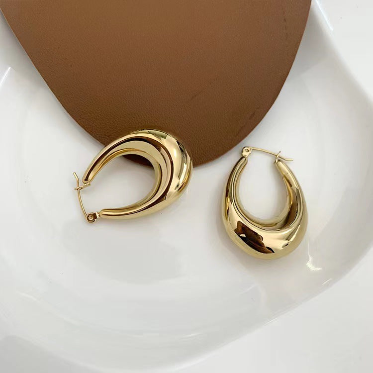 Hollow Ellipse Earring