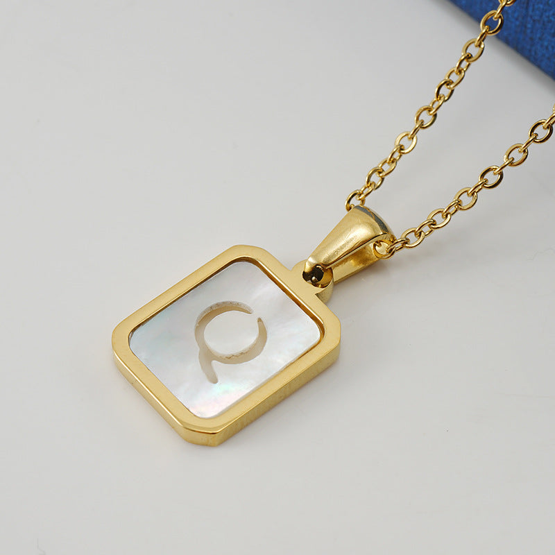 Hollow S Letter Necklace