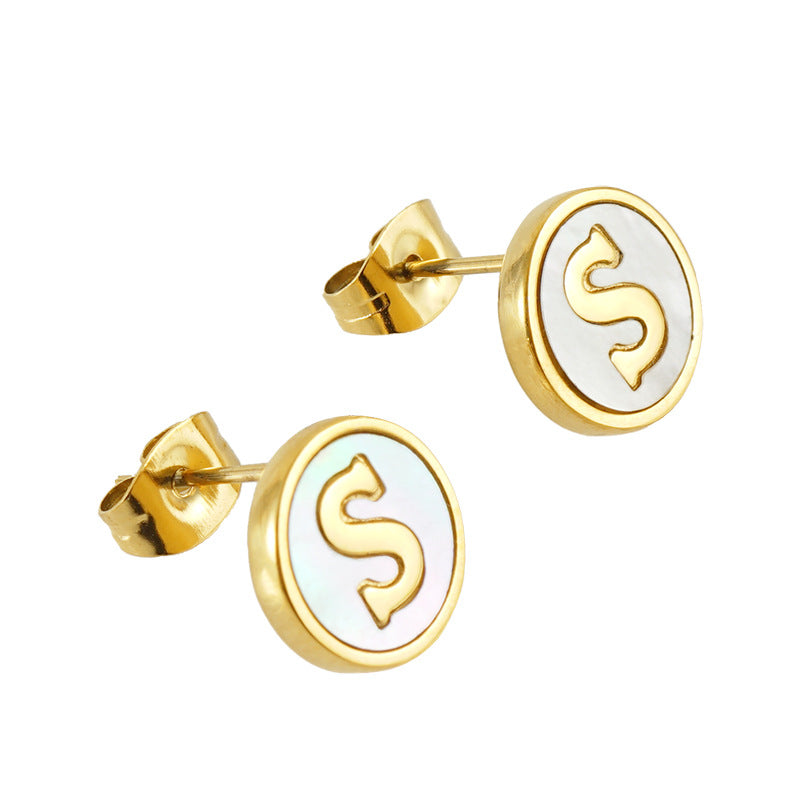 Letter Shell Earring