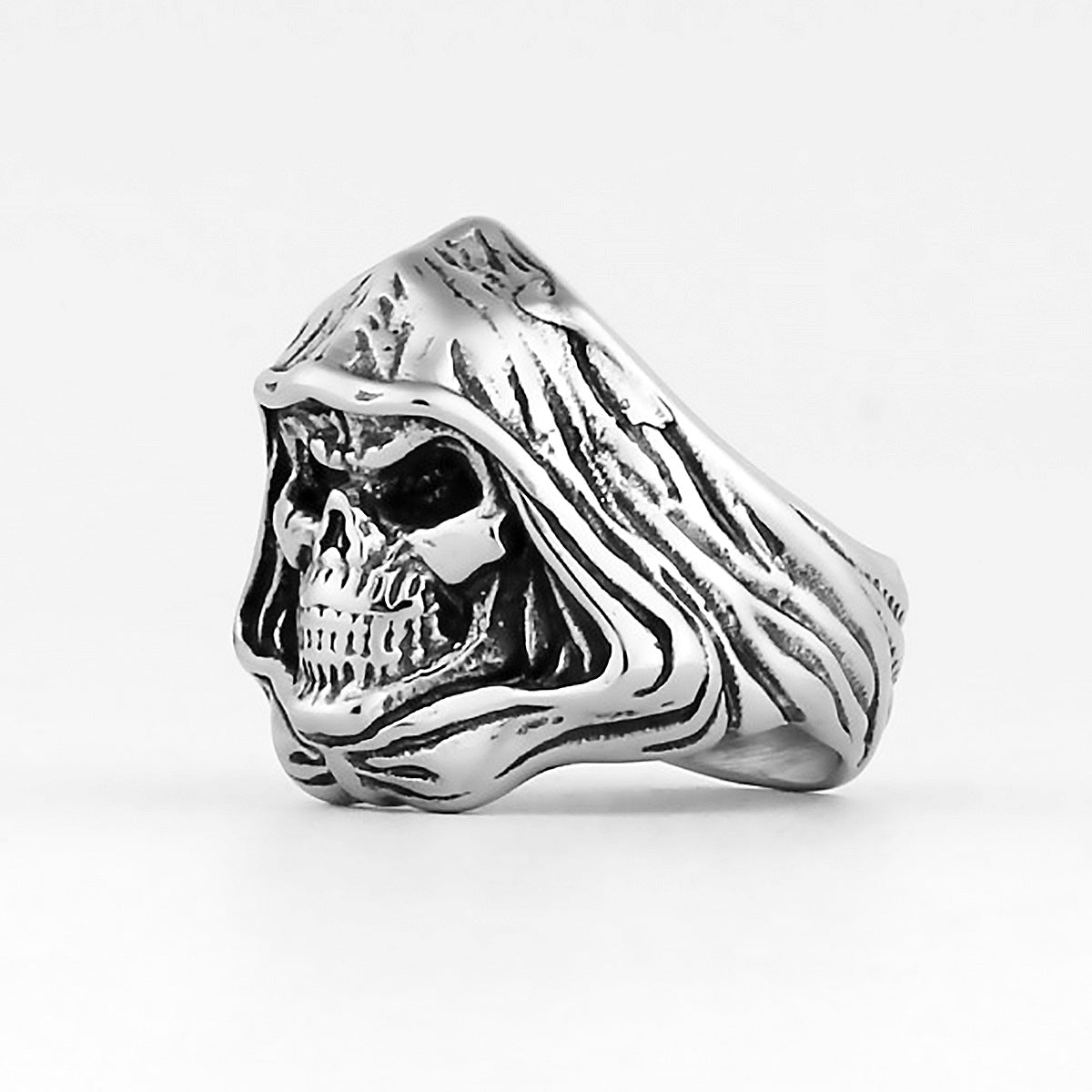 Skull Head Punk Ring