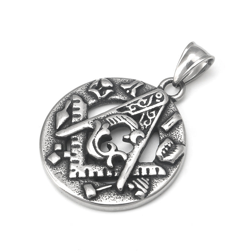 Disc Masonic Art Necklace