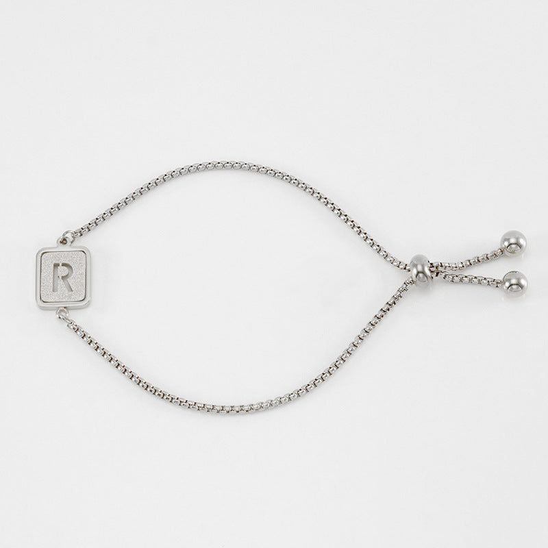 Hollow letter bracelet