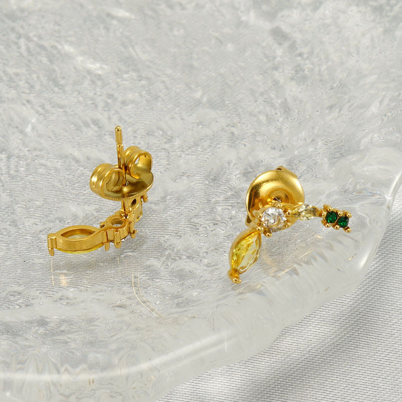 Tropical Fruit Zircon Earring