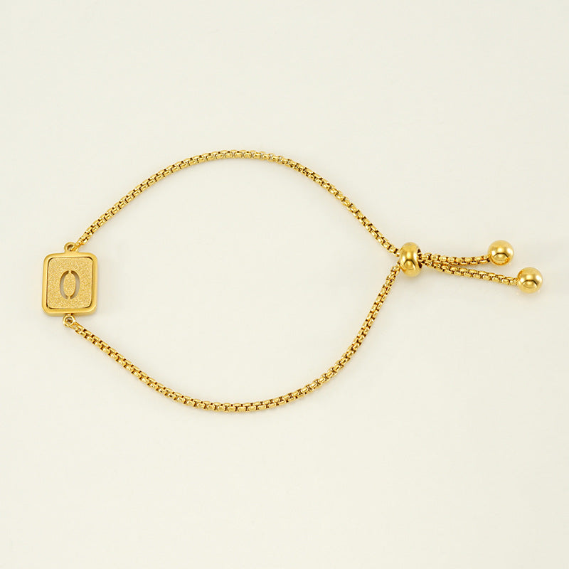 Hollow letter bracelet