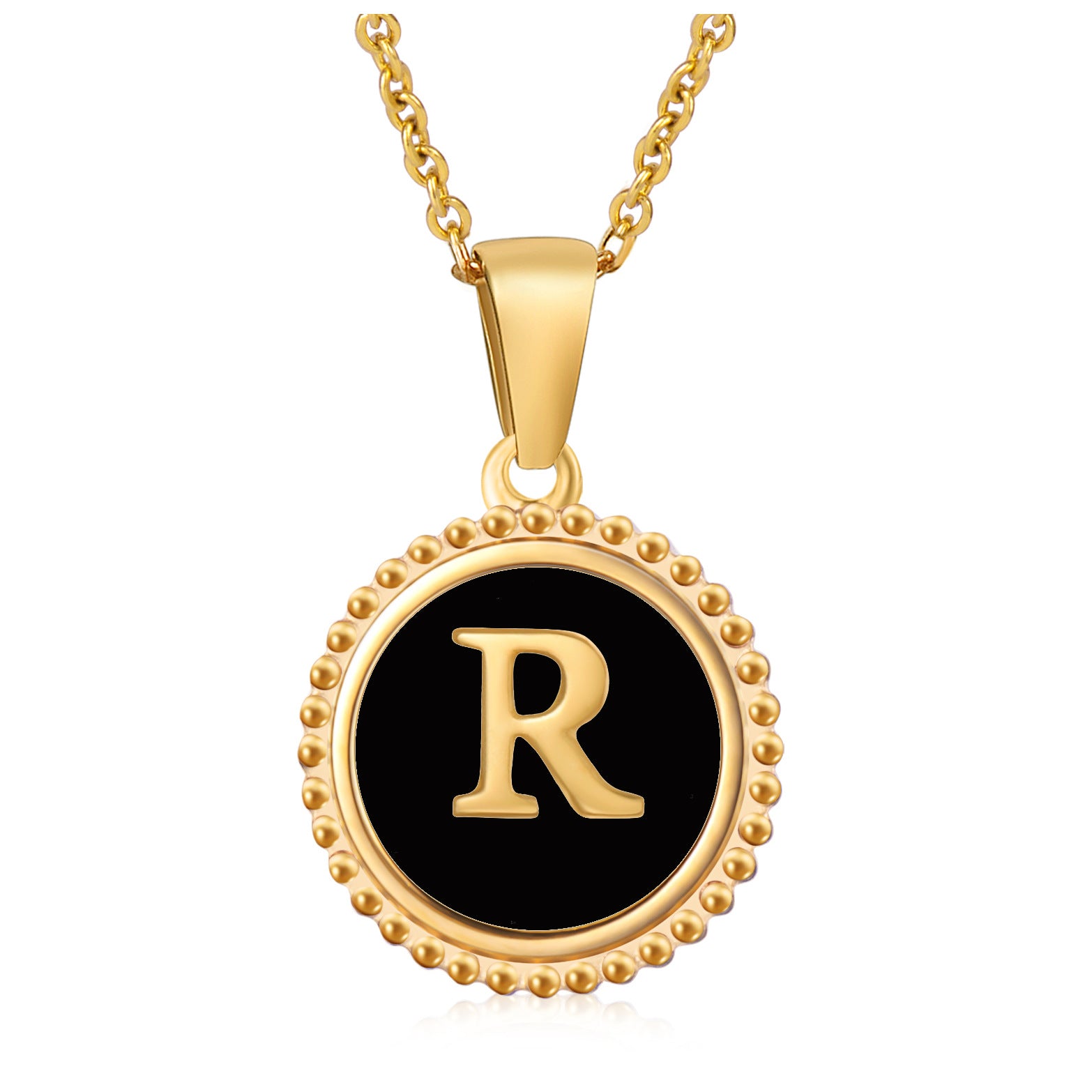 Black Letter Necklace