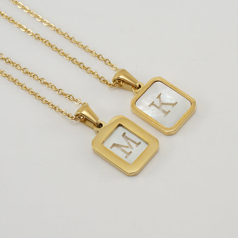 Hollow S Letter Necklace