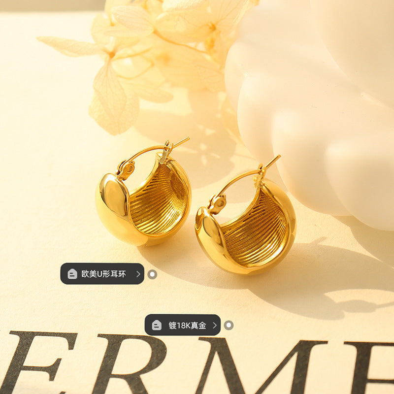 Sphere Smooth Surface Earring