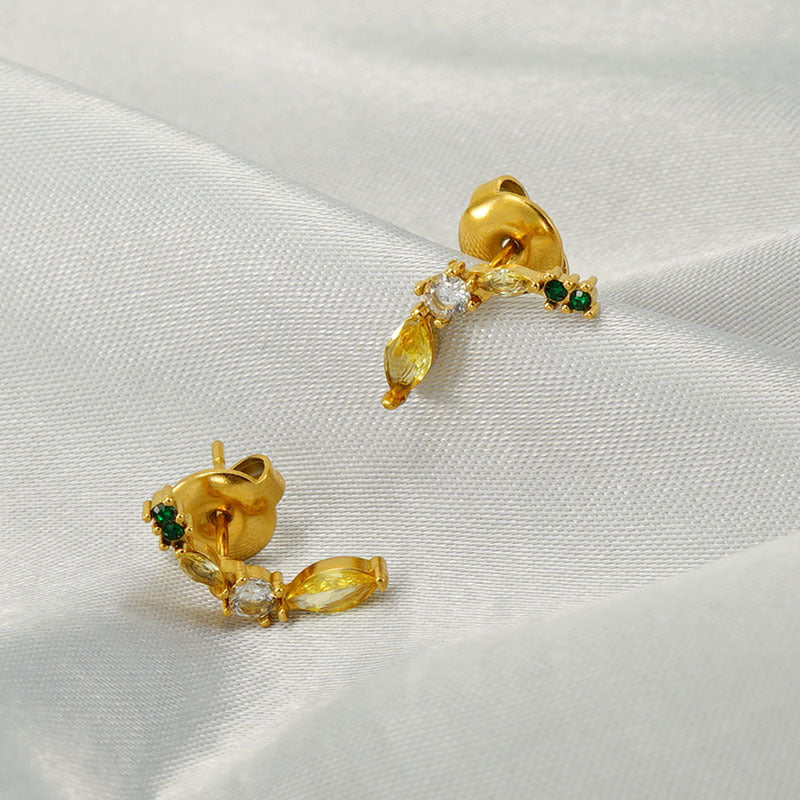 Tropical Fruit Zircon Earring