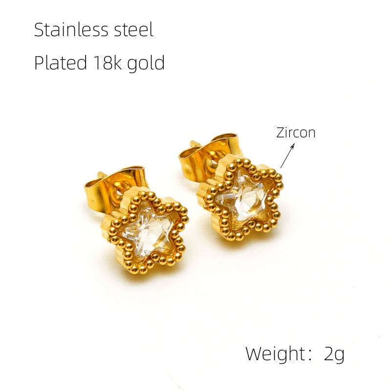 Zircon  Star Earring