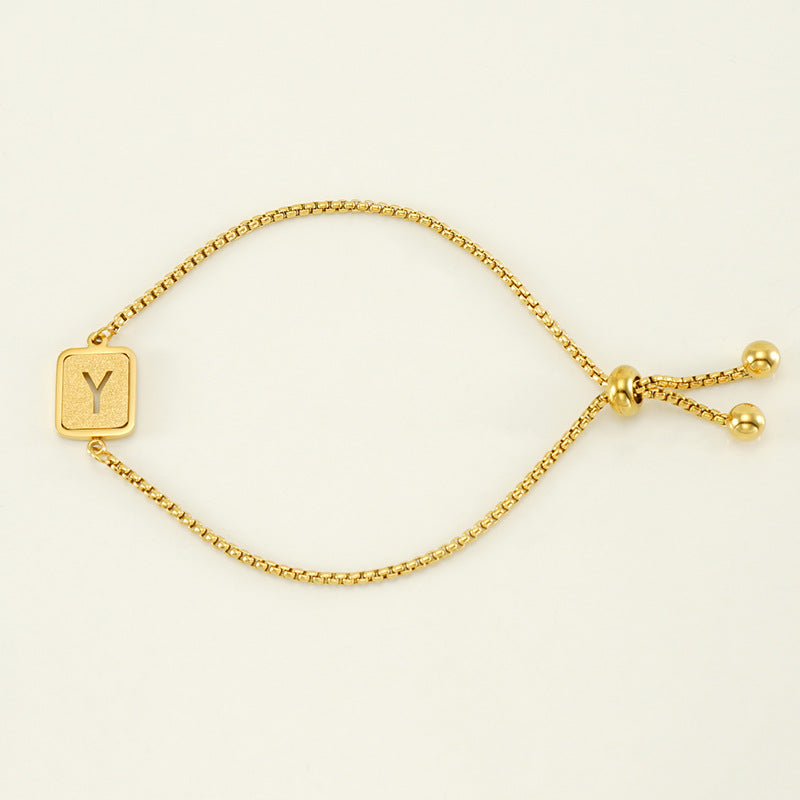 Hollow letter bracelet