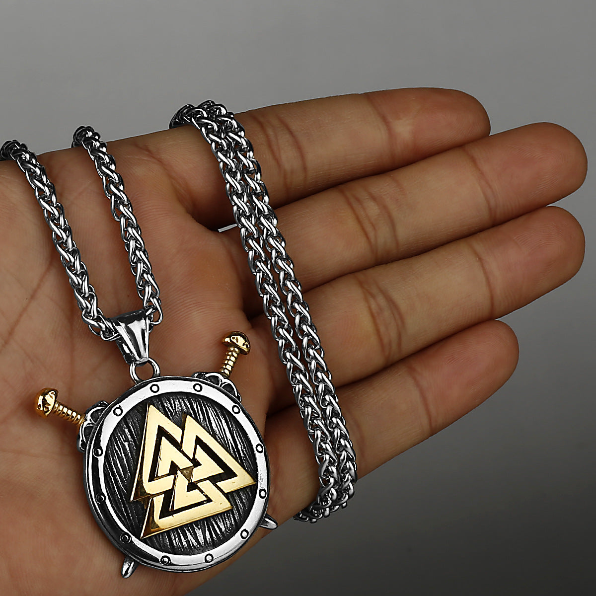 Protector Rune Triangle Alarm Necklace