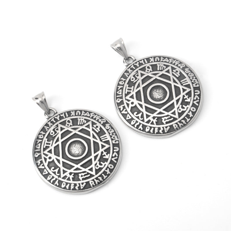 Solomon's Twelve Constellations Circle Necklace