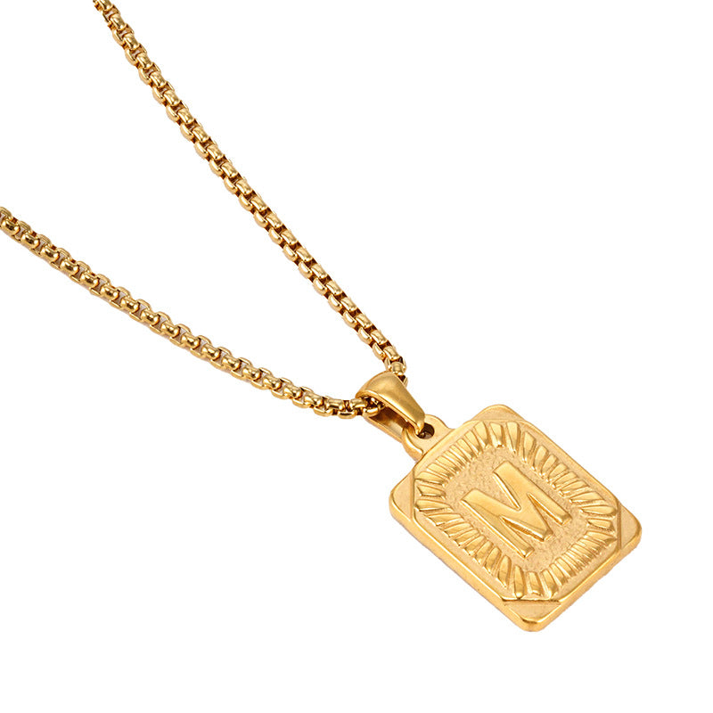 Hiphop Letter Pendant Necklace