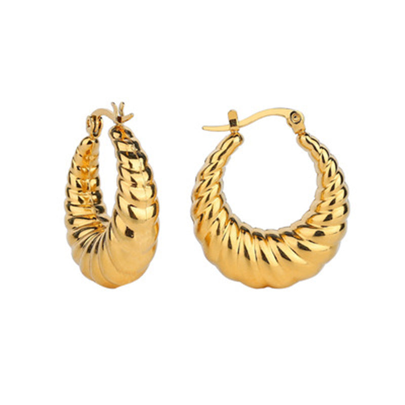 Round Crescent Earring