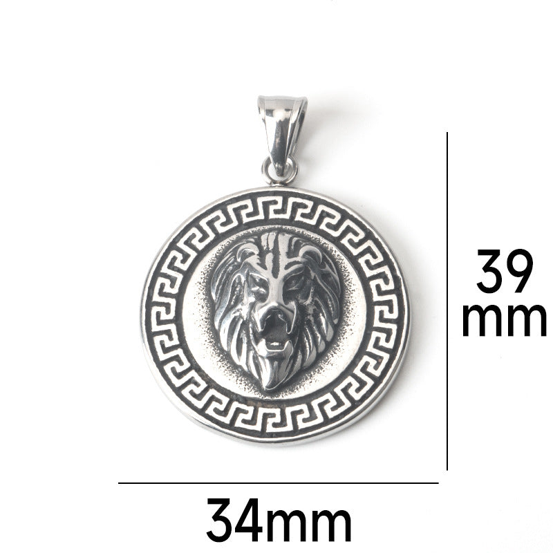 Round lion's head Necklace