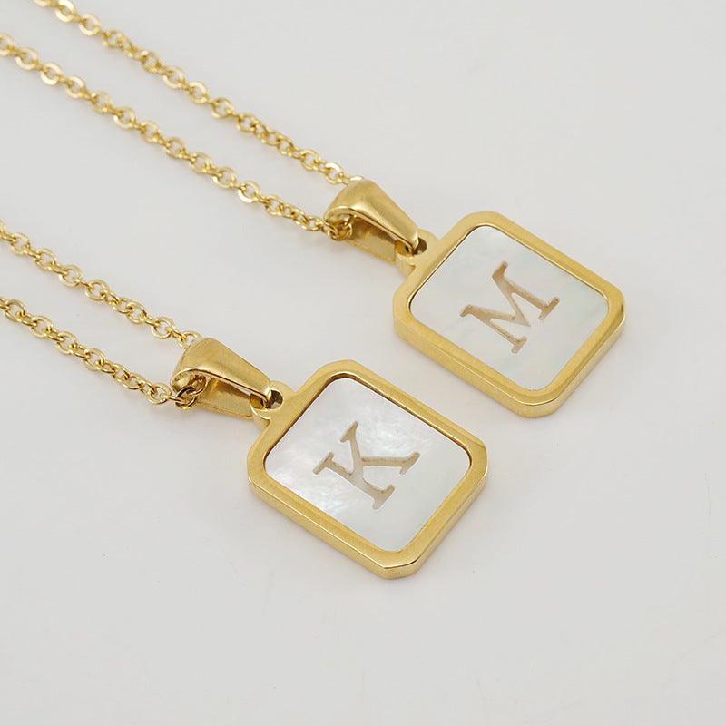 Hollow S Letter Necklace