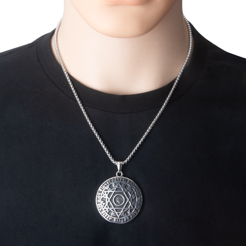 Solomon's Twelve Constellations Circle Necklace