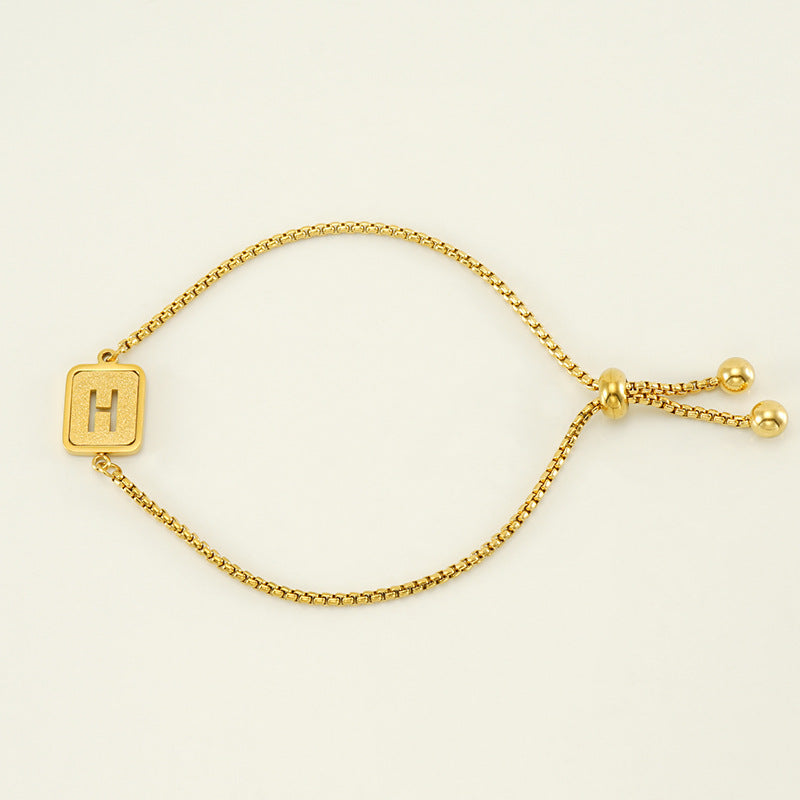 Hollow letter bracelet