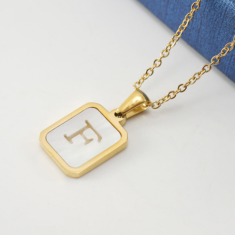 Hollow S Letter Necklace